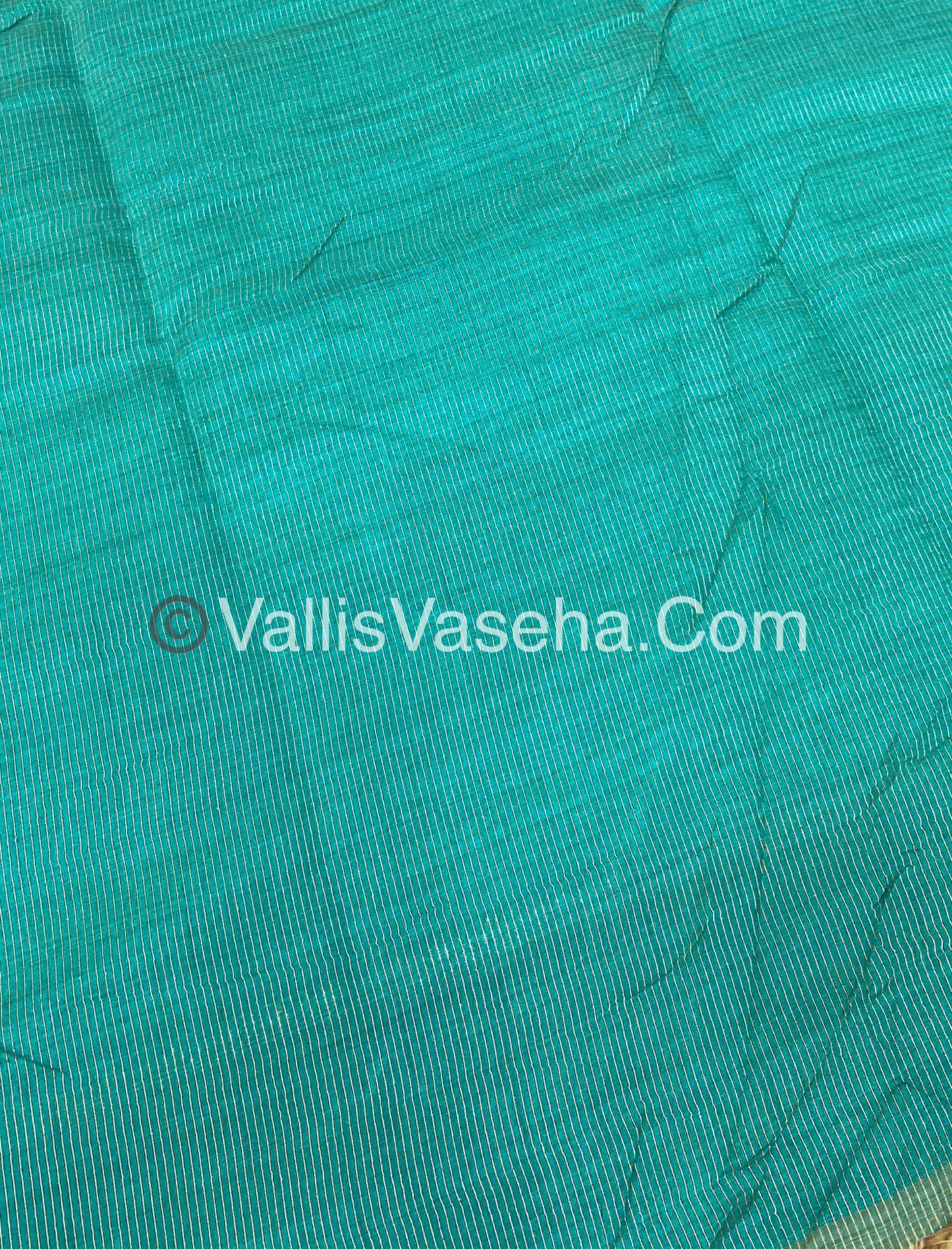 Semi Tussar Silk Saree - Ramar blue shade - VVSTS009