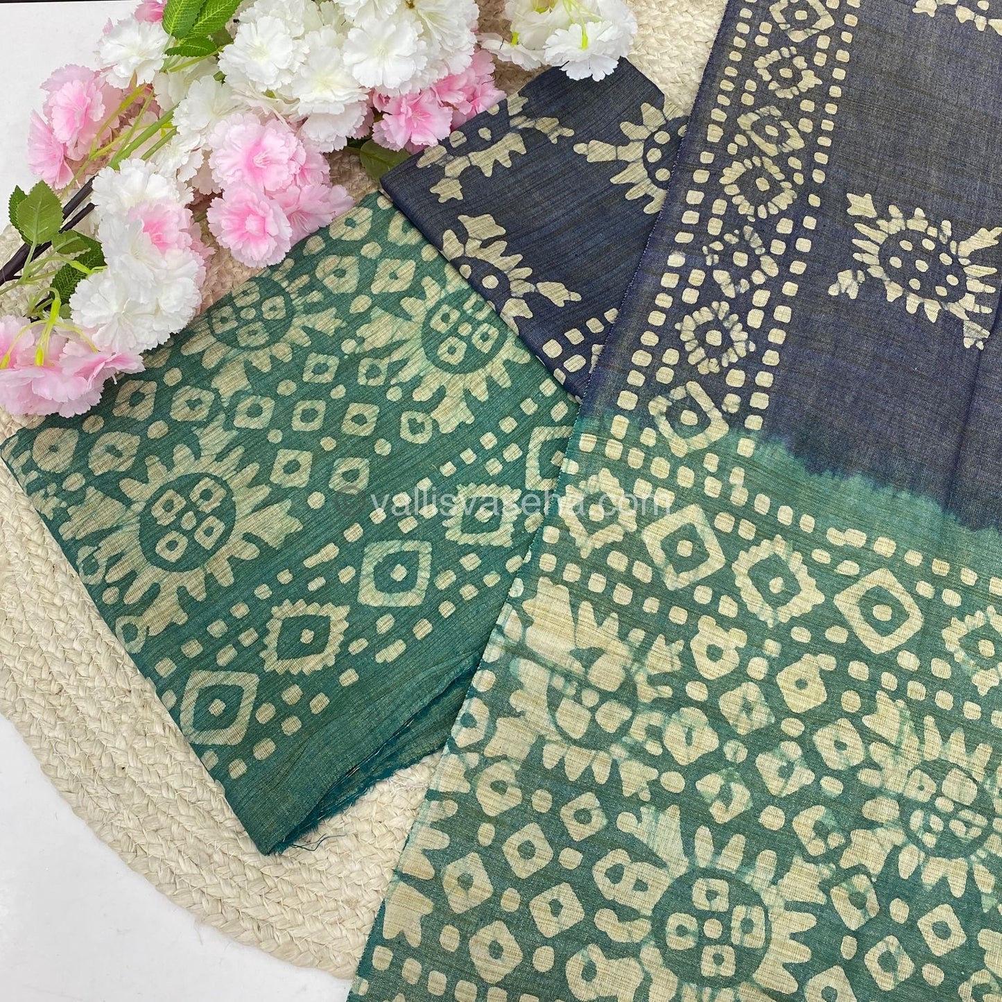 Unstitched Salwar Material- Baswada Batick Printed Silk - VVUSM005