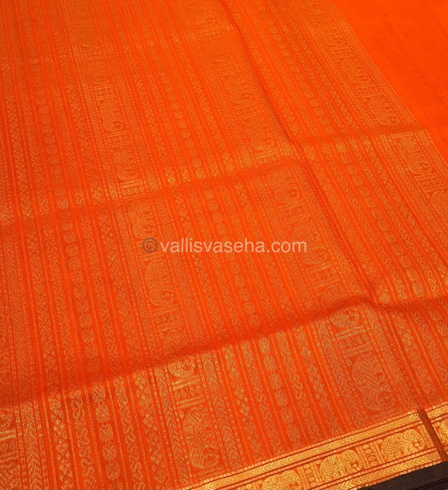 Pure Silk Cotton Saree - Retta Mayil Design - VVRMS001