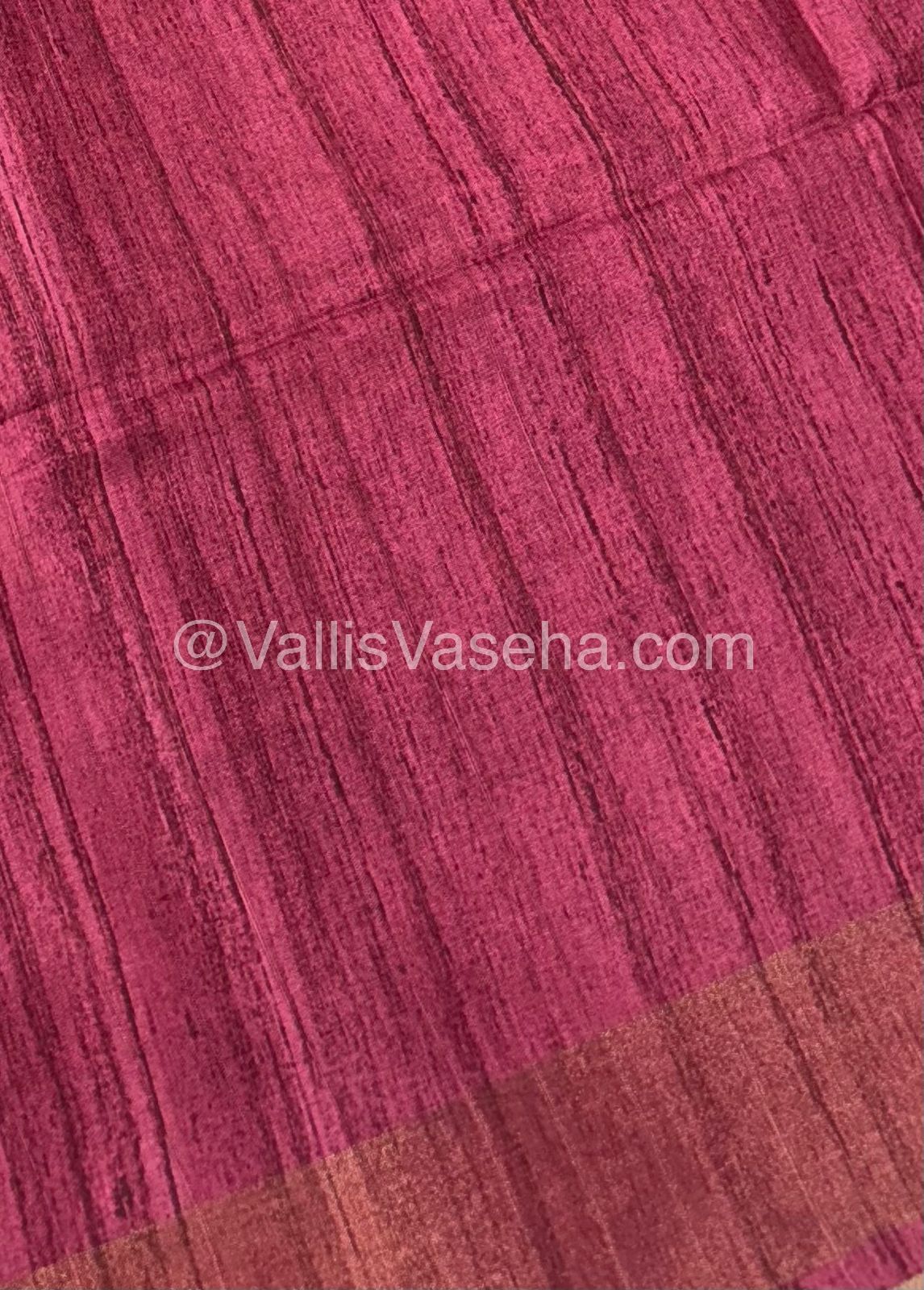 Art Silk / Semi Gicha Tussar Saree - VVSGT003