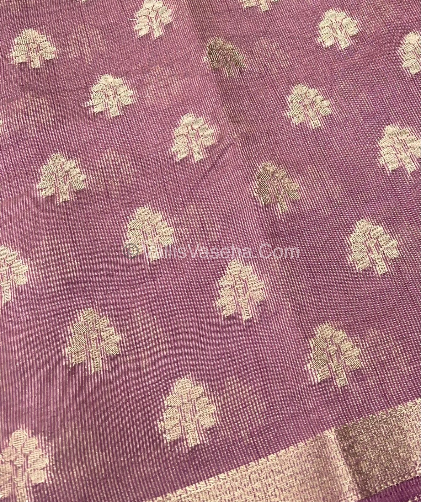 Semi Tussar Silk Saree - Onion Pink Shade - VVSTS009