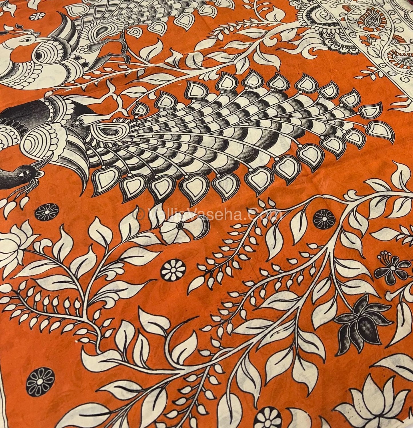 Pure Kalamkari Cotton Saree - VVPKC002