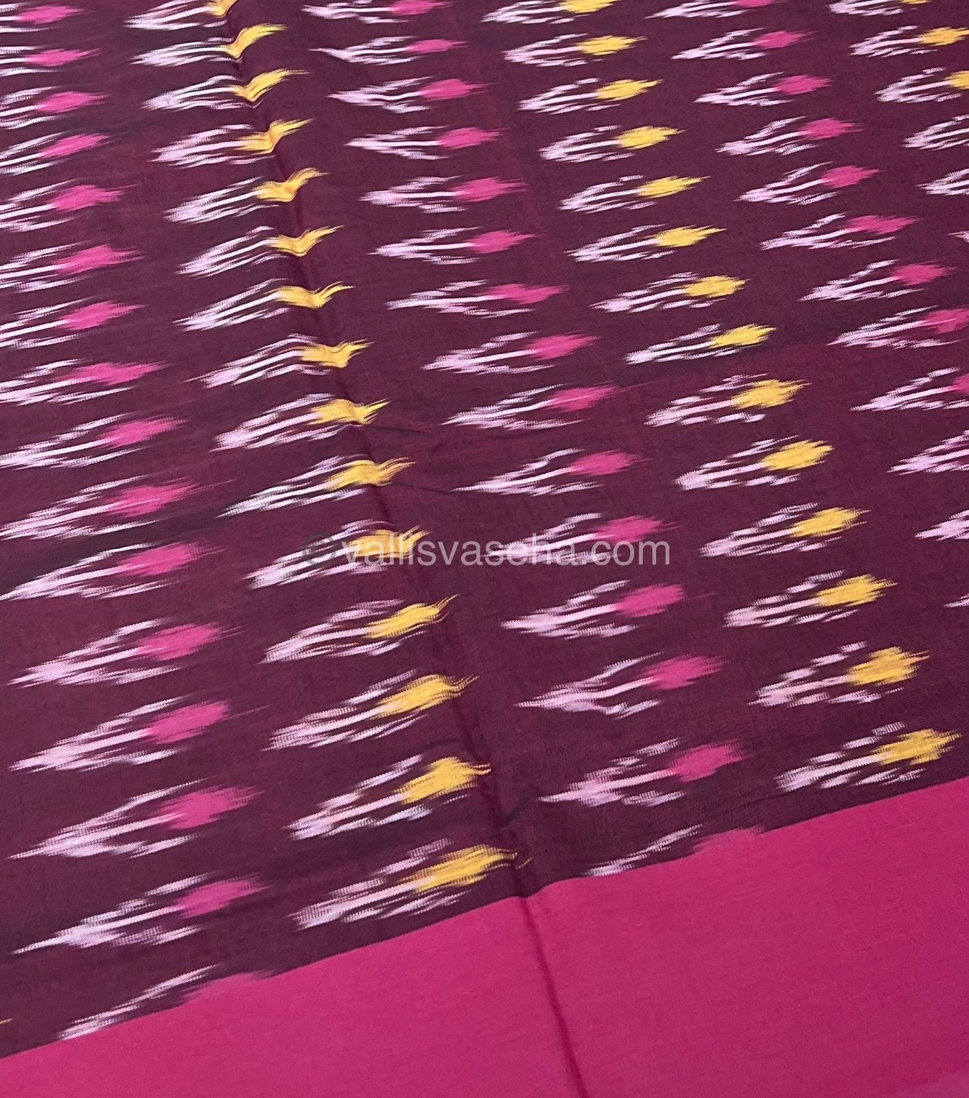 Ikkat Mercerised Cotton Saree - VVIKS001