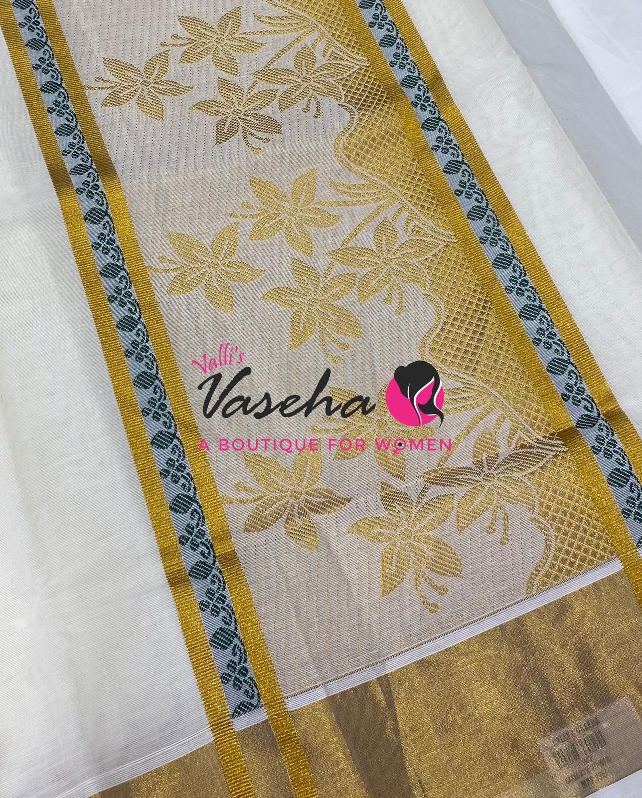 Kerala Cotton Saree - VVKCS031