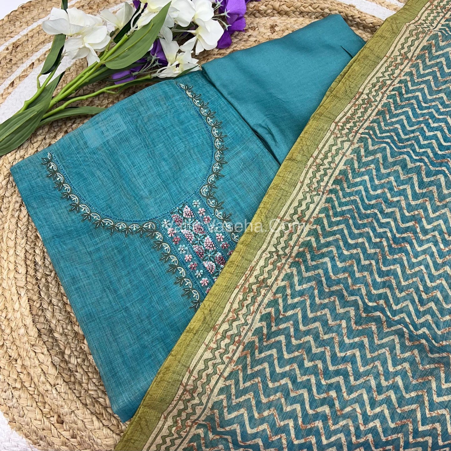 Tissue Linen Salwar Material | VVUSM003