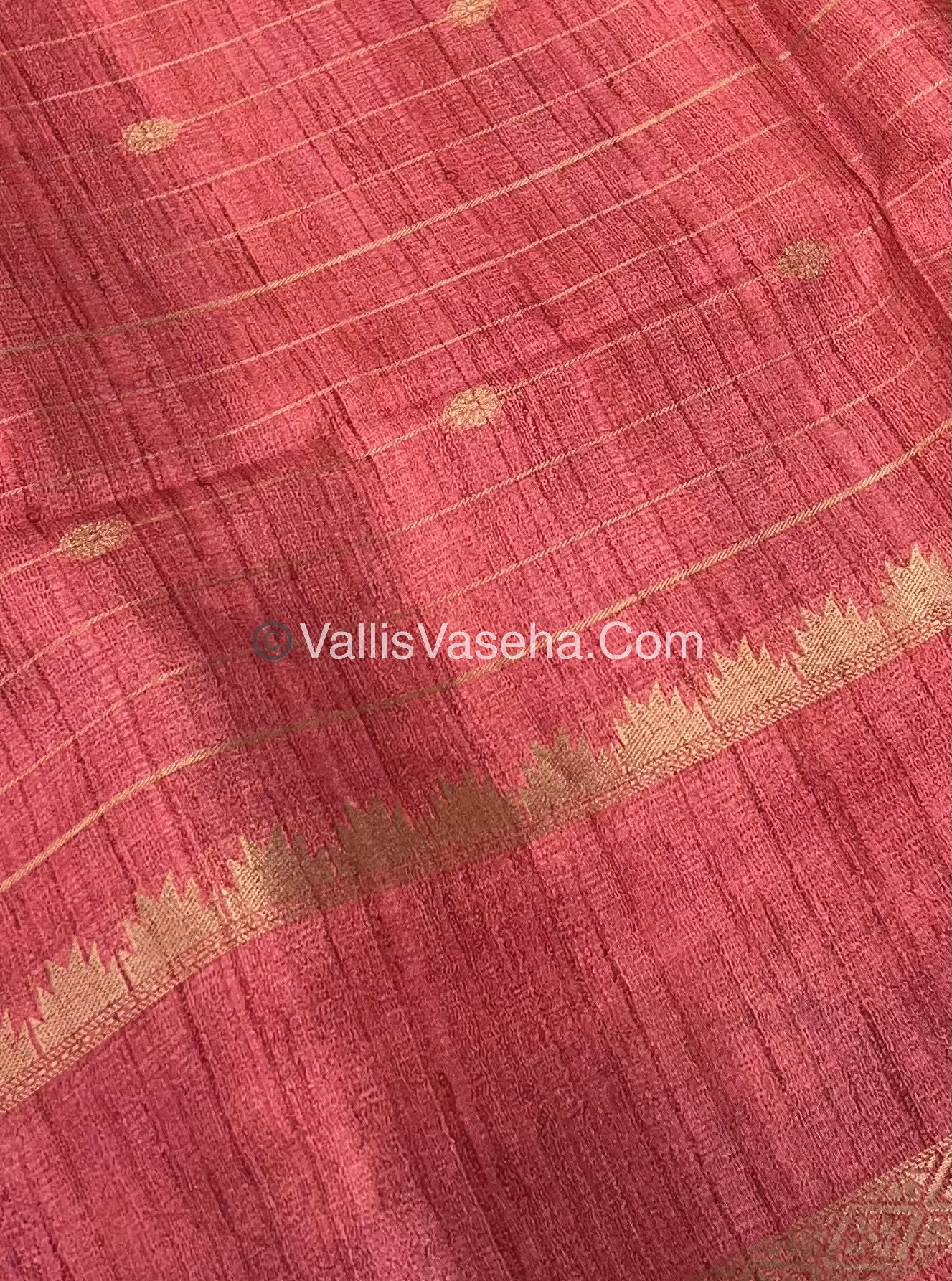 Semi Chanderi Saree - checks pattern - VVSCS004