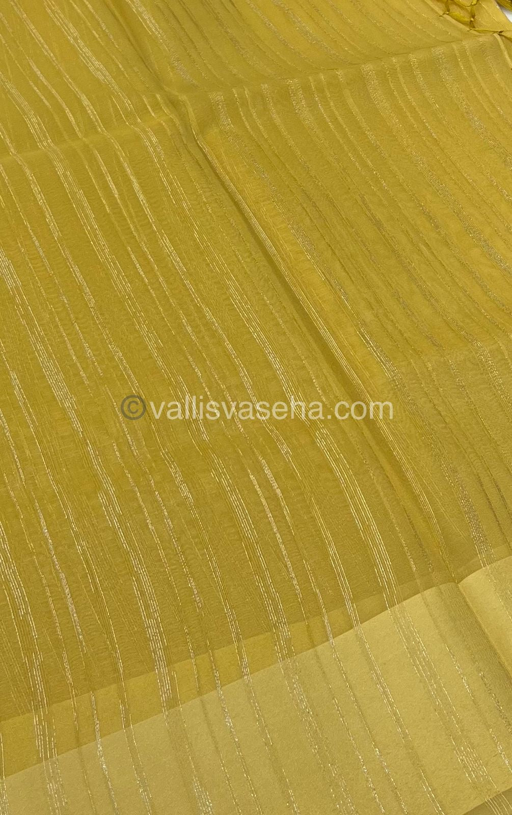 Organza Saree -yellow Shade - VVOS001