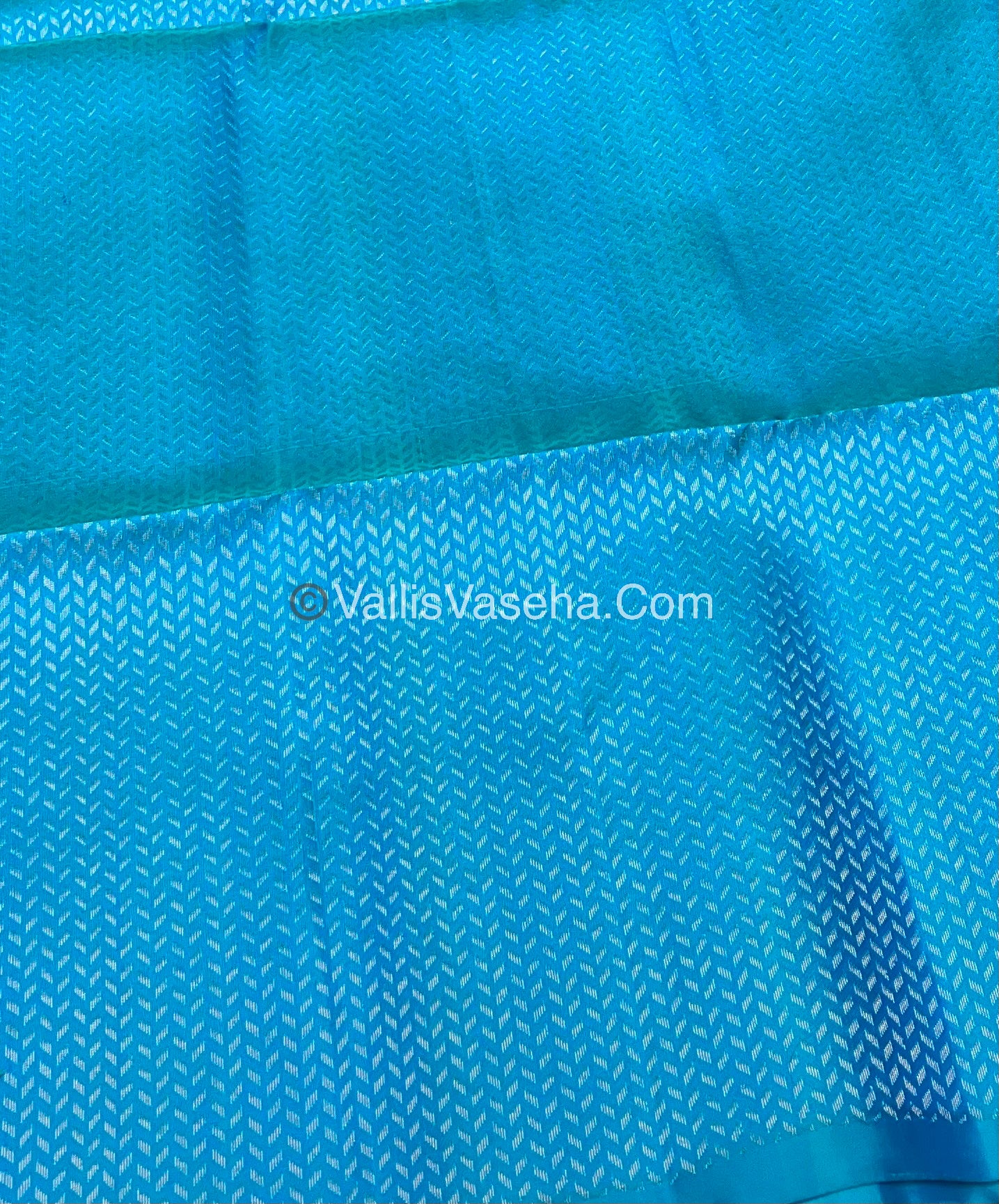 Pure Soft Silk Saree - Light weight - Border Less - Blue & Blue - VVPSS035