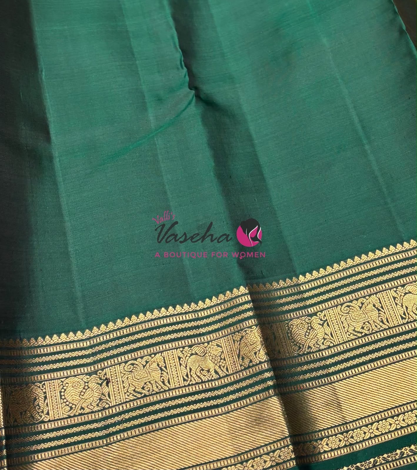 Pure Vintage Korvai Kanchipuram Silk Saree - Yellow & Green Combo - VVPS046