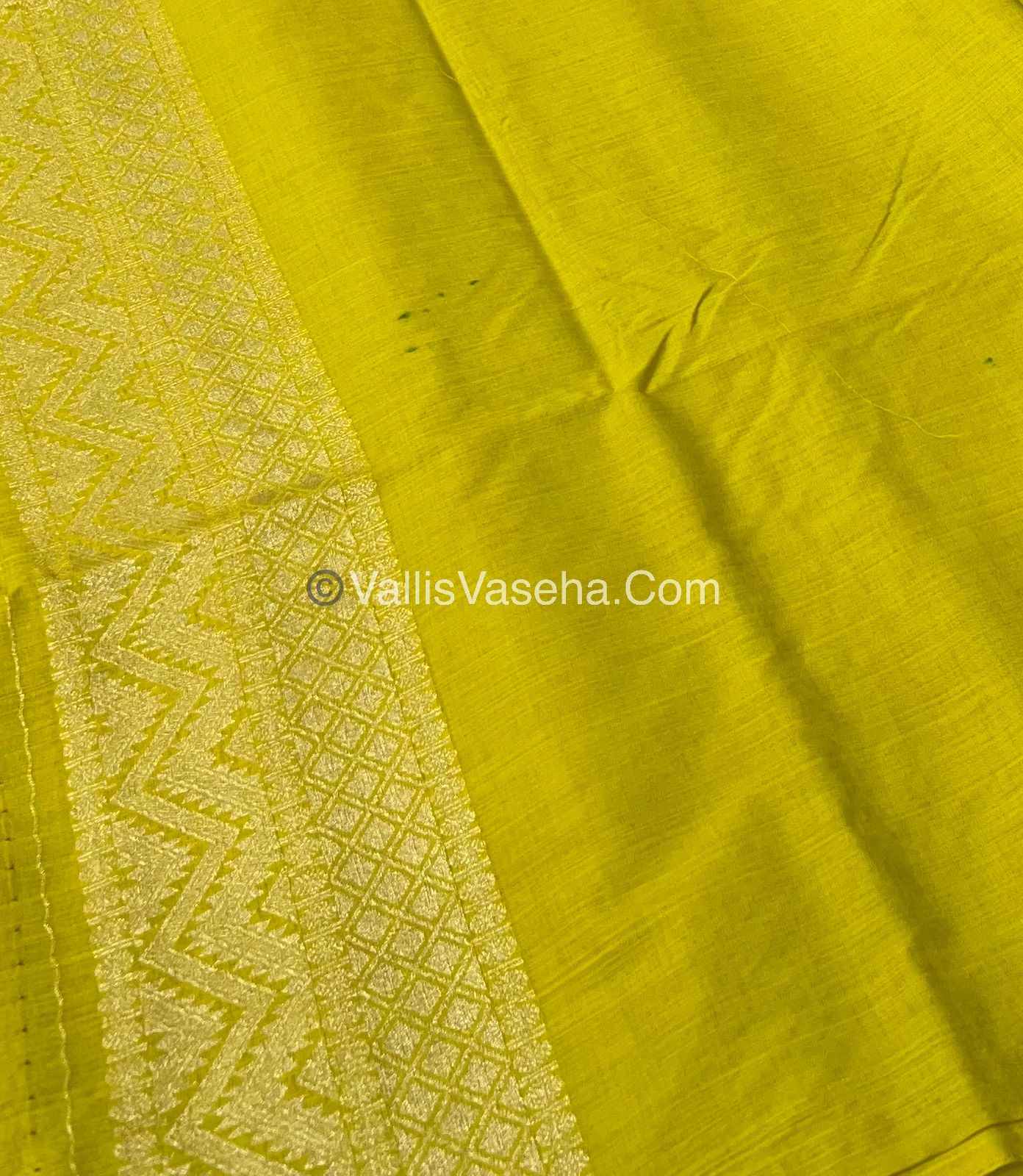 Banarasi - Heritage Silk - Semi Kathan Silk - Lemon Yellow Shade - VVBHS005