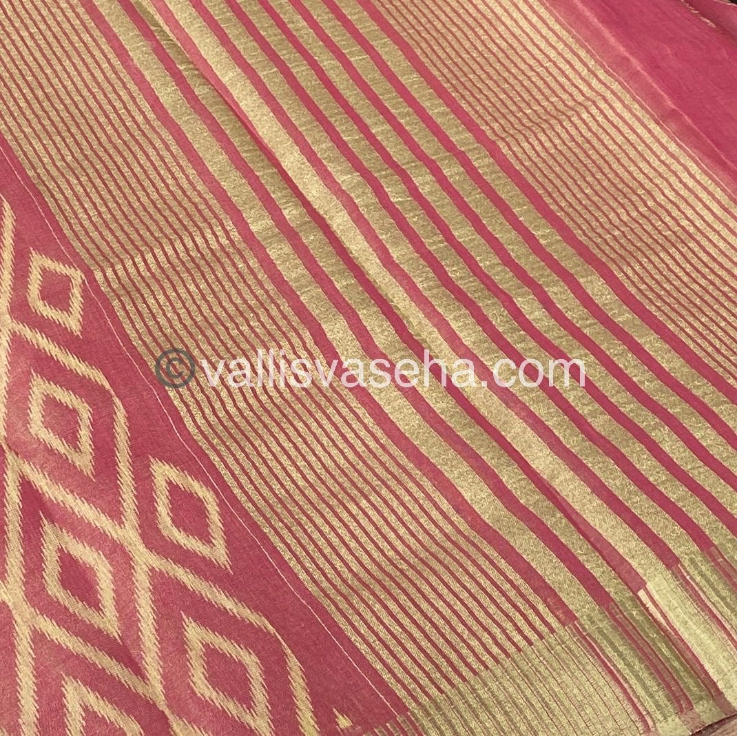 Semi Tussar Silk - Pinkish Peach Shade - VVSTS004