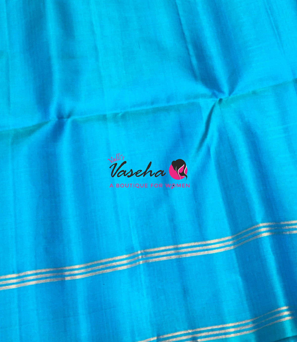 Pure Soft Silk Saree - Peach & Blue Combo - VVPSS141