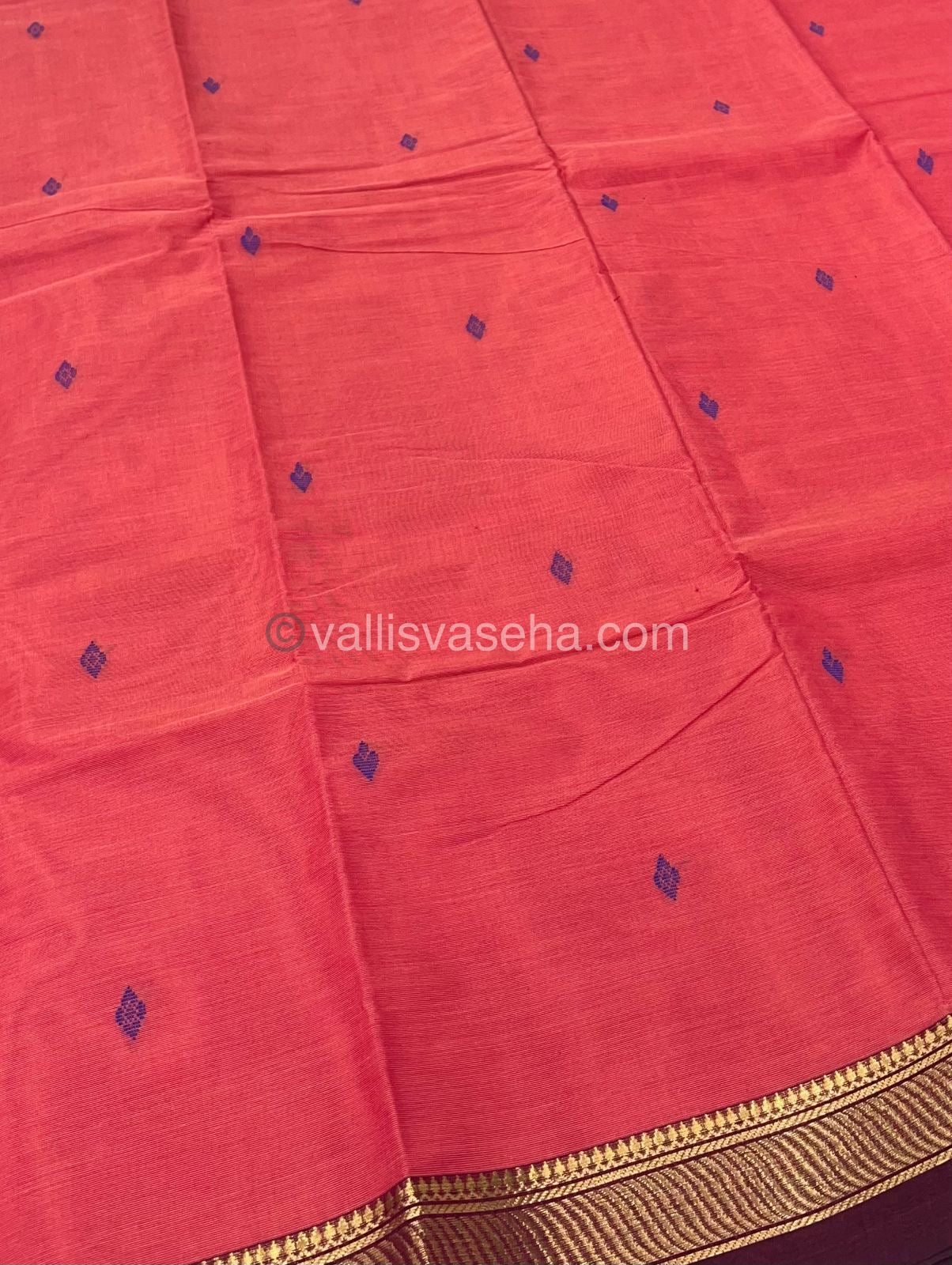 Kanchi Cotton Saree - Butta Design VVKCS008