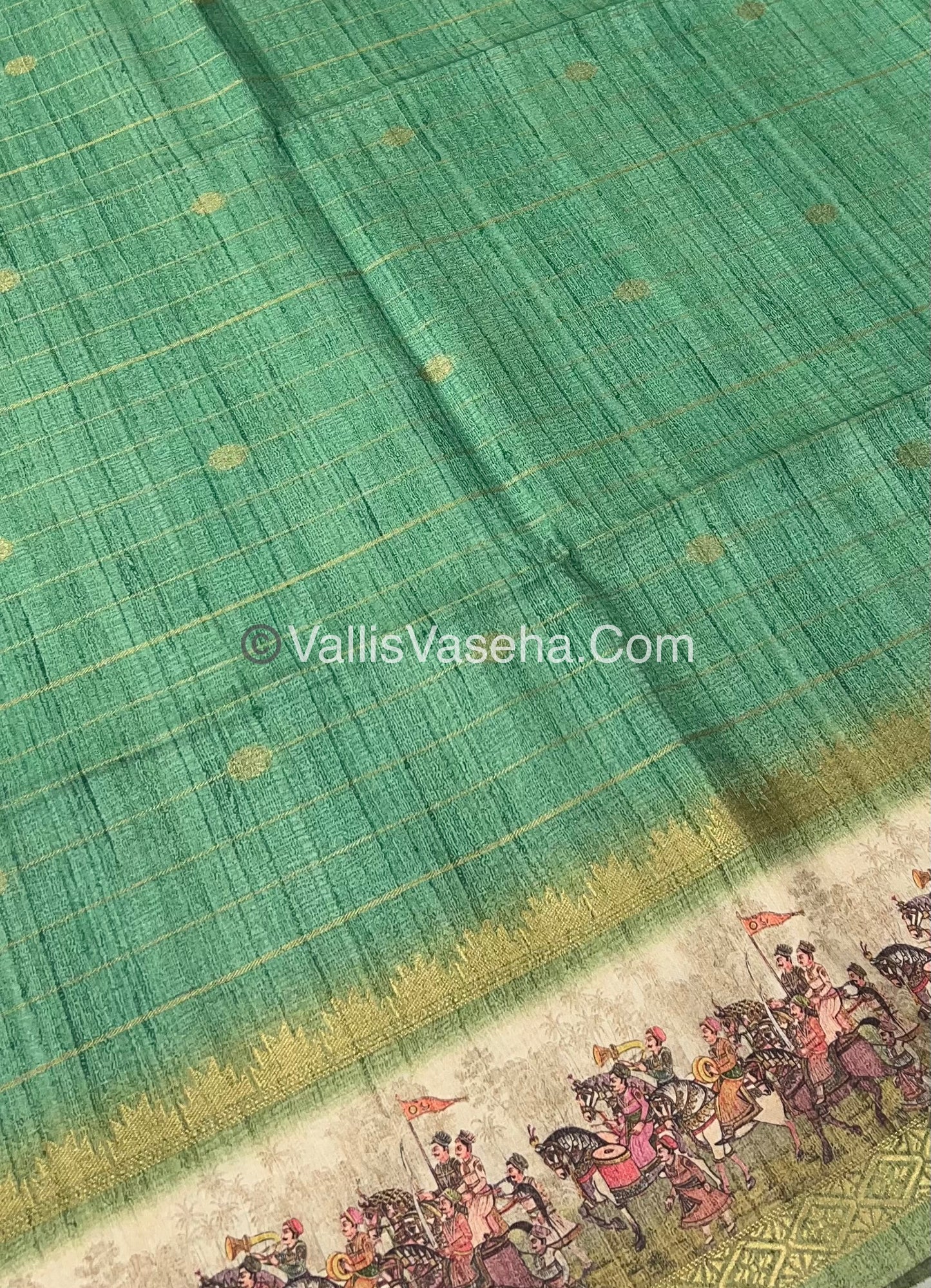 Semi Chanderi Saree - checks pattern - VVSCS004