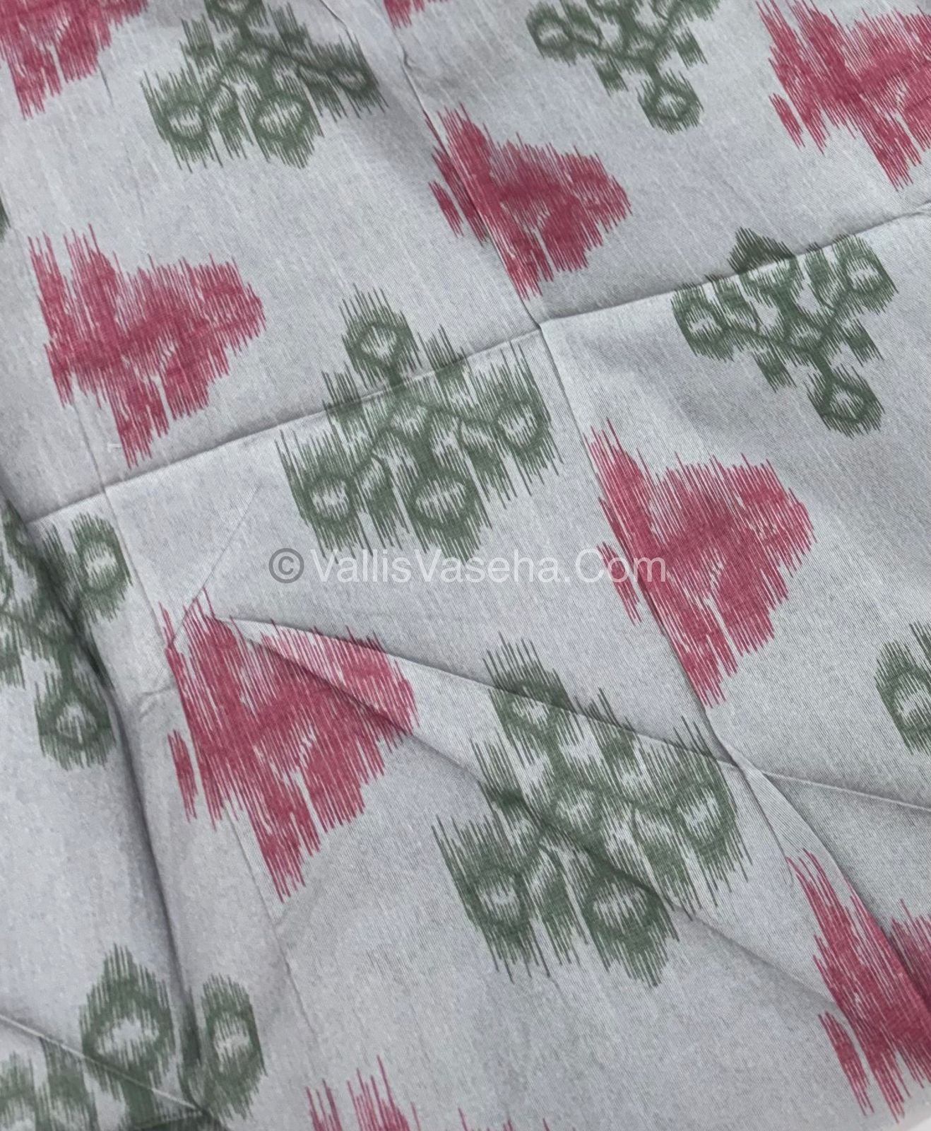 Semi Chappa Silk - Pink with Grey - VVSC003
