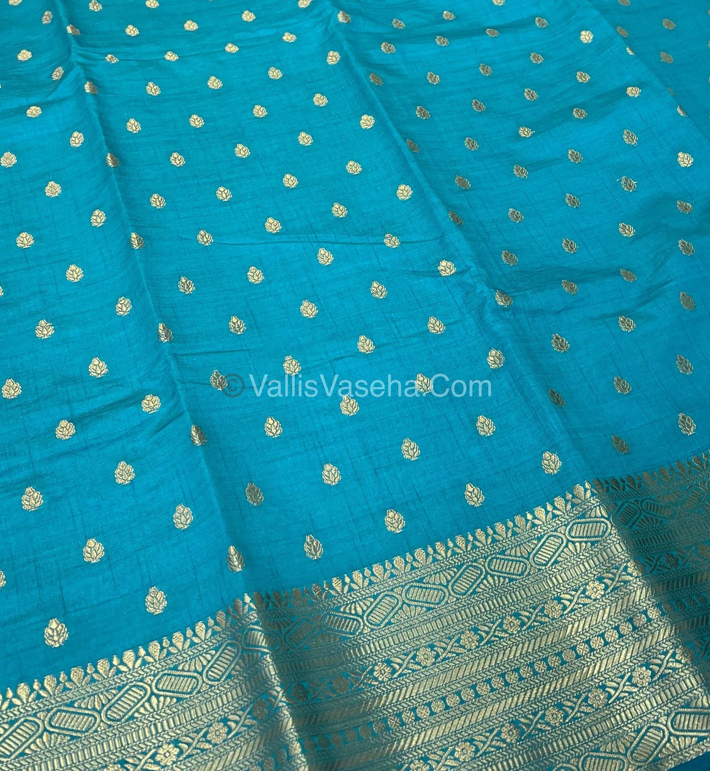 Semi Tussar Silk Saree - Blue Shade - VVSTS008