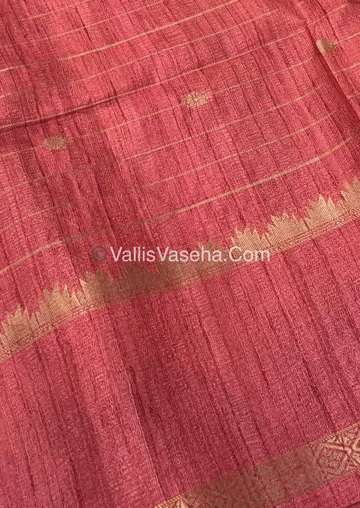 Semi Chanderi Saree - checks pattern - VVSCS004