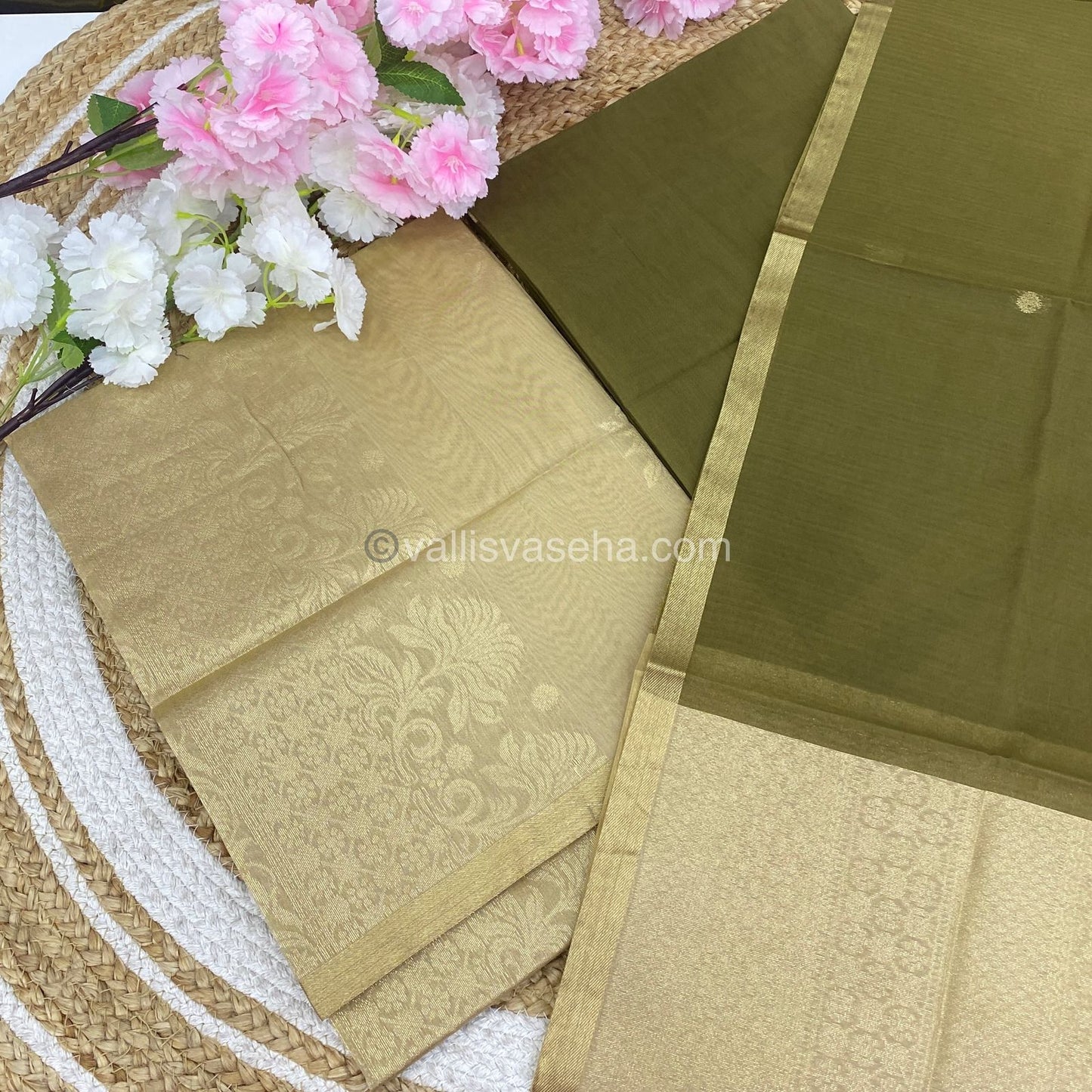 Unstitched Salwar Material -Silk Cotton - VVUSM006