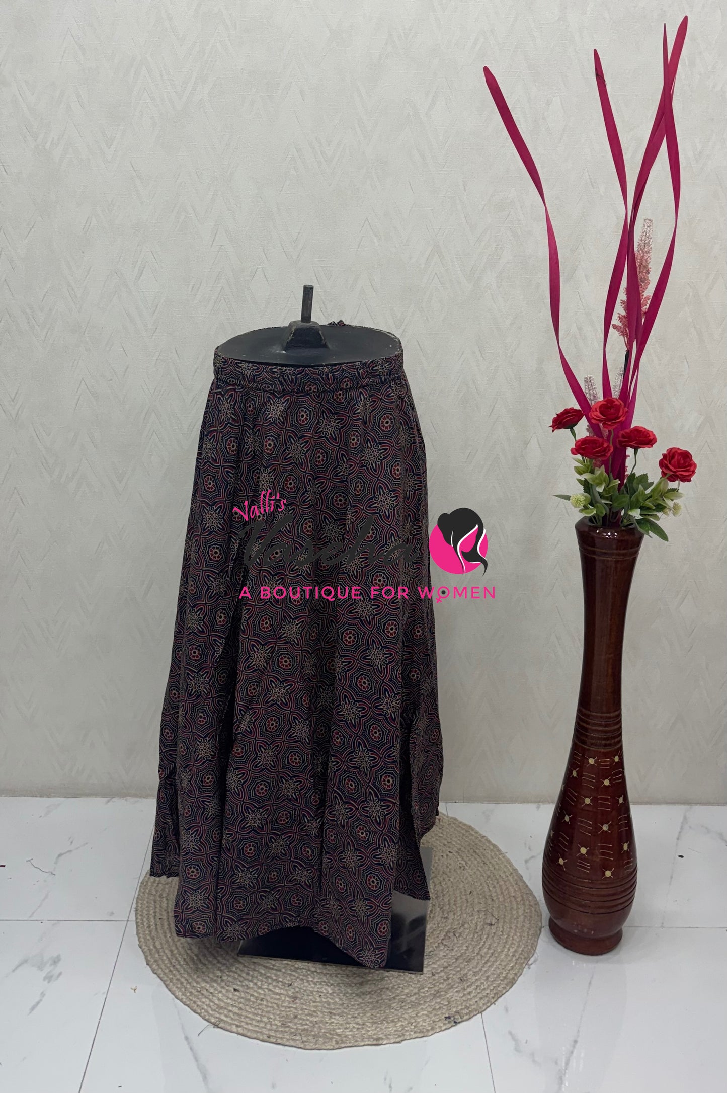 Skirts - Ajrakh Printed - 2XL Size - VVPCS003