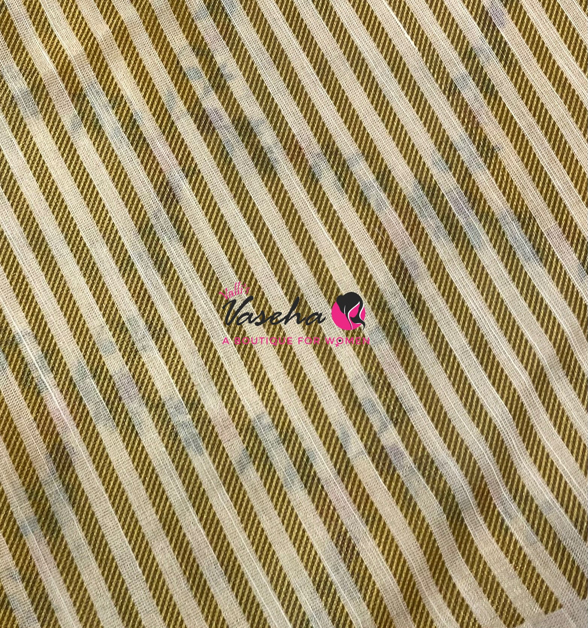 Linen Tissue Saree - Light & Dark Combo - Yellow Shade - VVLTS008