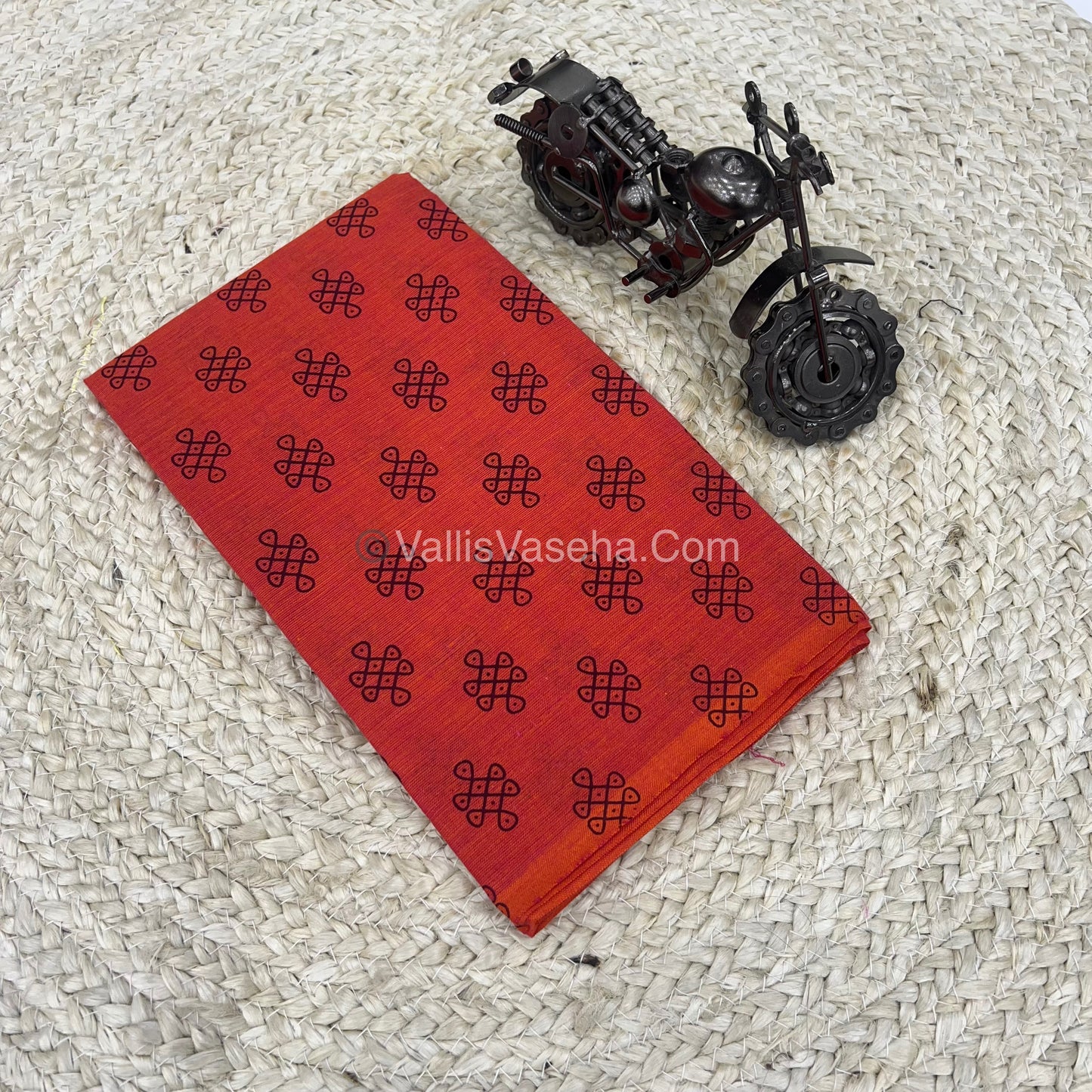 Blouse Bit - Kolam Print - 1 mtr - VVKPB001