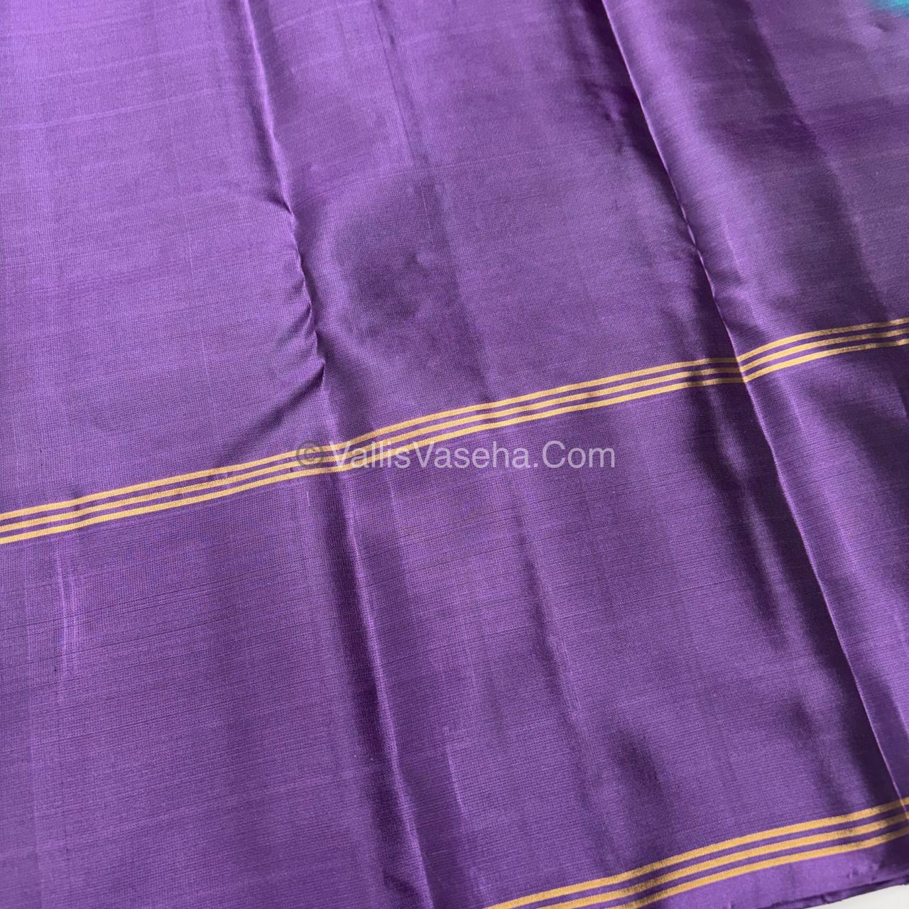 Half Mix - Pure Soft Silk Saree - Long Retta Petta Border with Butta - VVPSS050
