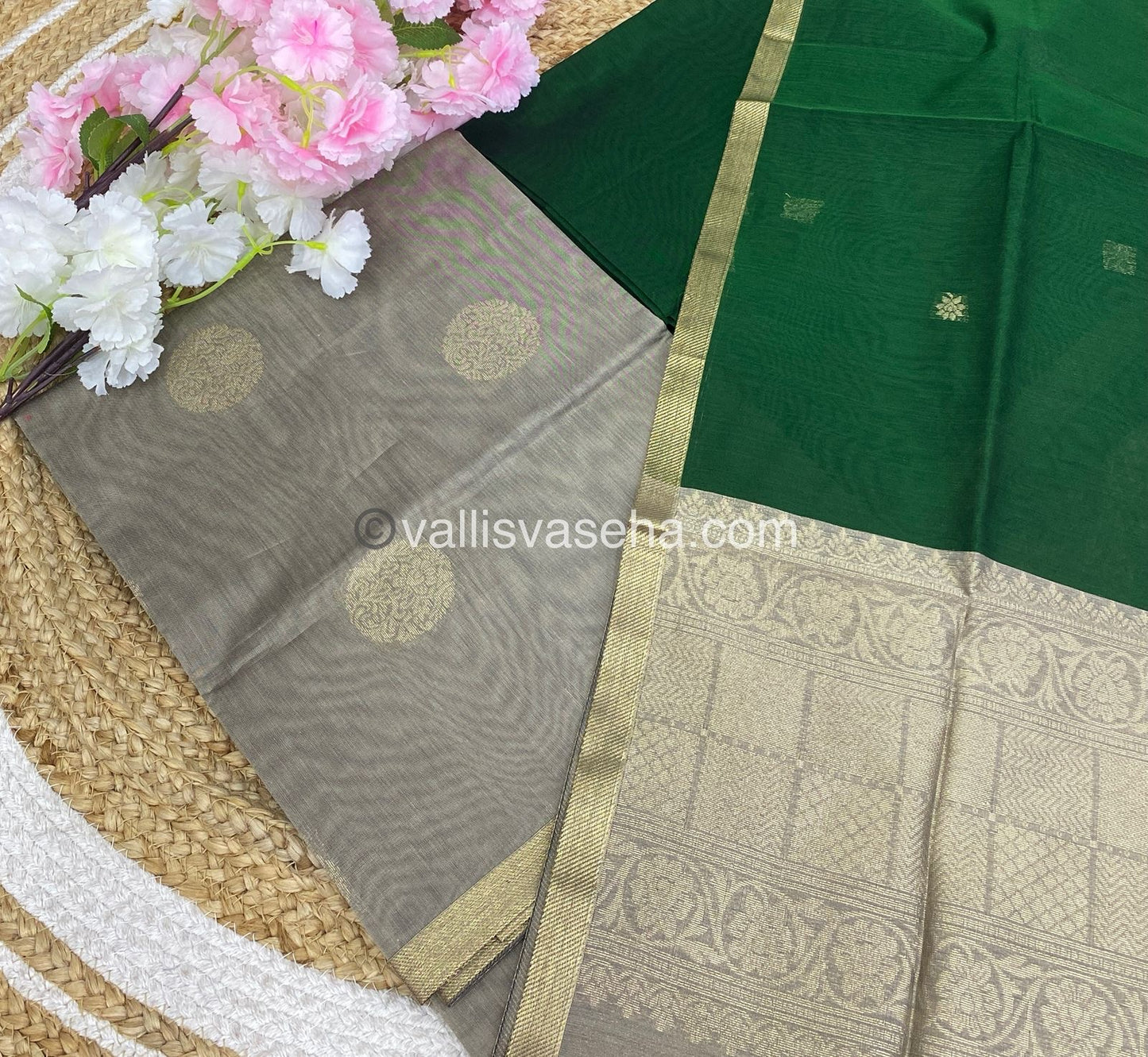 Unstitched Salwar Material -Silk Cotton - VVUSM006