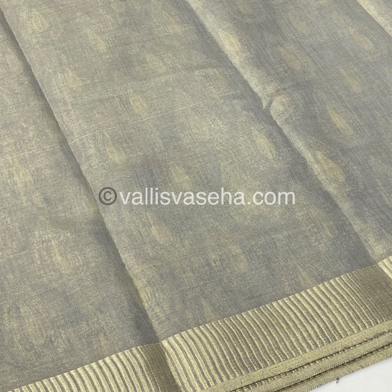Semi Tussar Silk - Grey Shade - VVSTS006