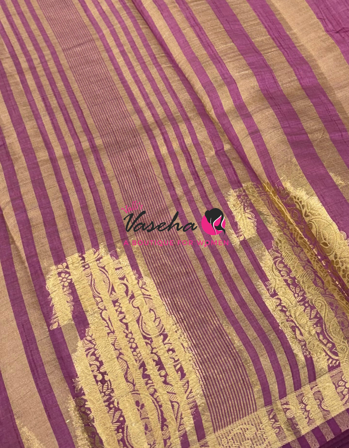Semi Tussar Silk - Big Mango - Onion Pink Shade - VVSTS002