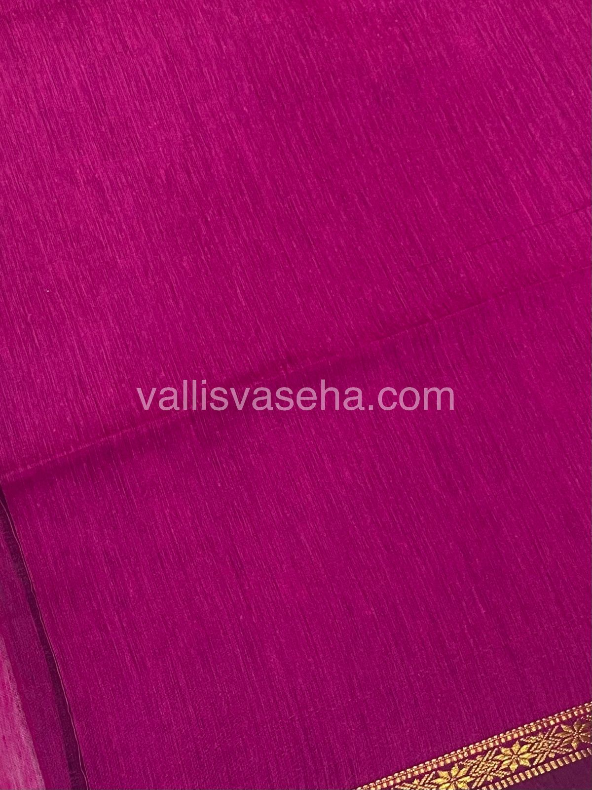 Semi Maheshwari Silk Cotton Saree - VVMSC006