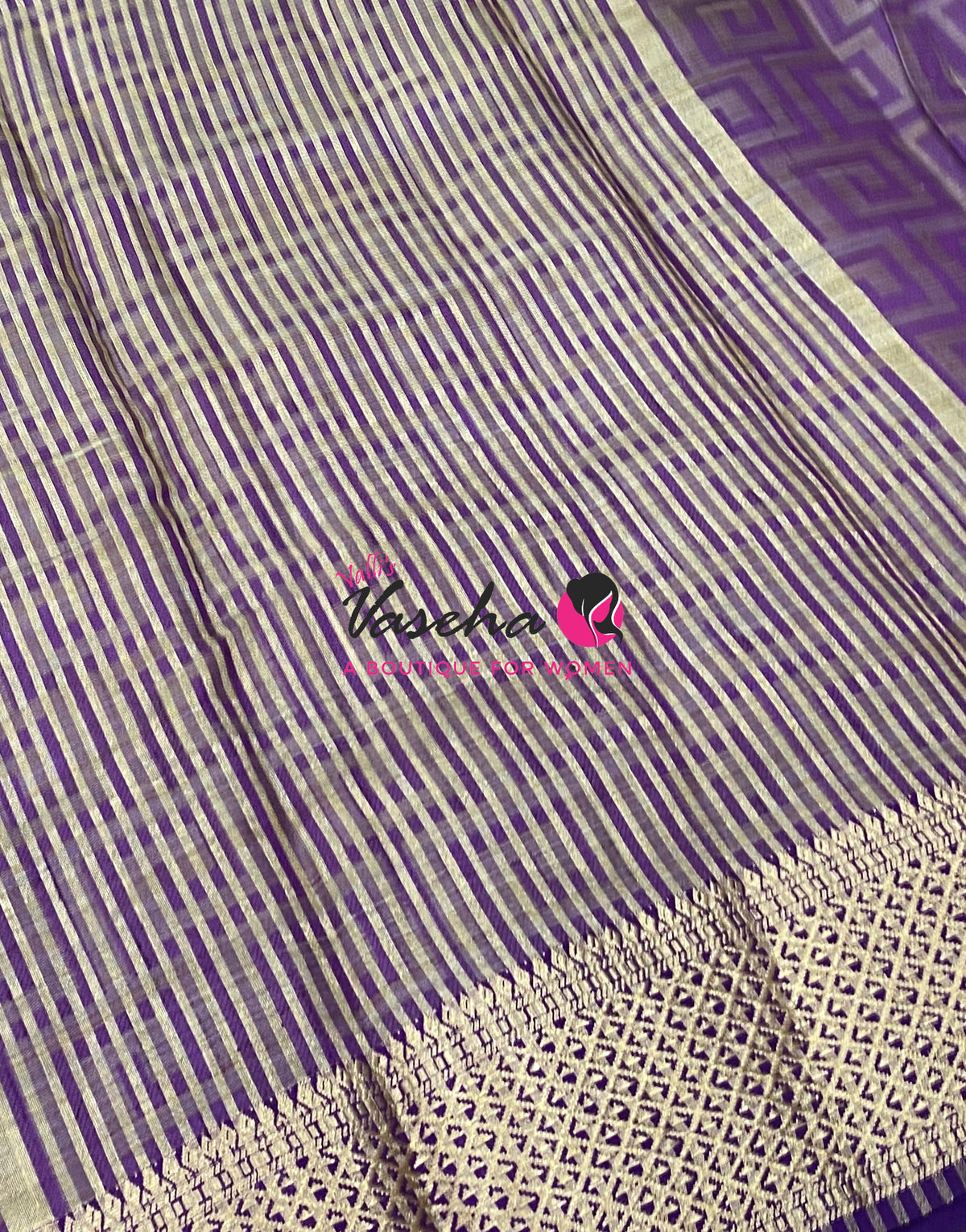 Semi Tussar Silk Saree | Purple Shade |VVSTS058