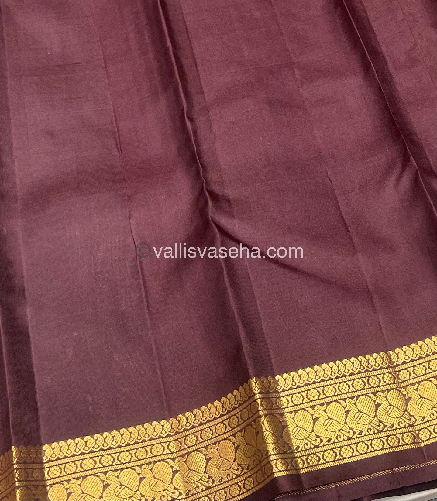 Pure Kanchipuram Silk Saree - Rust Orange & Brownish Wine Combo - VVPS018