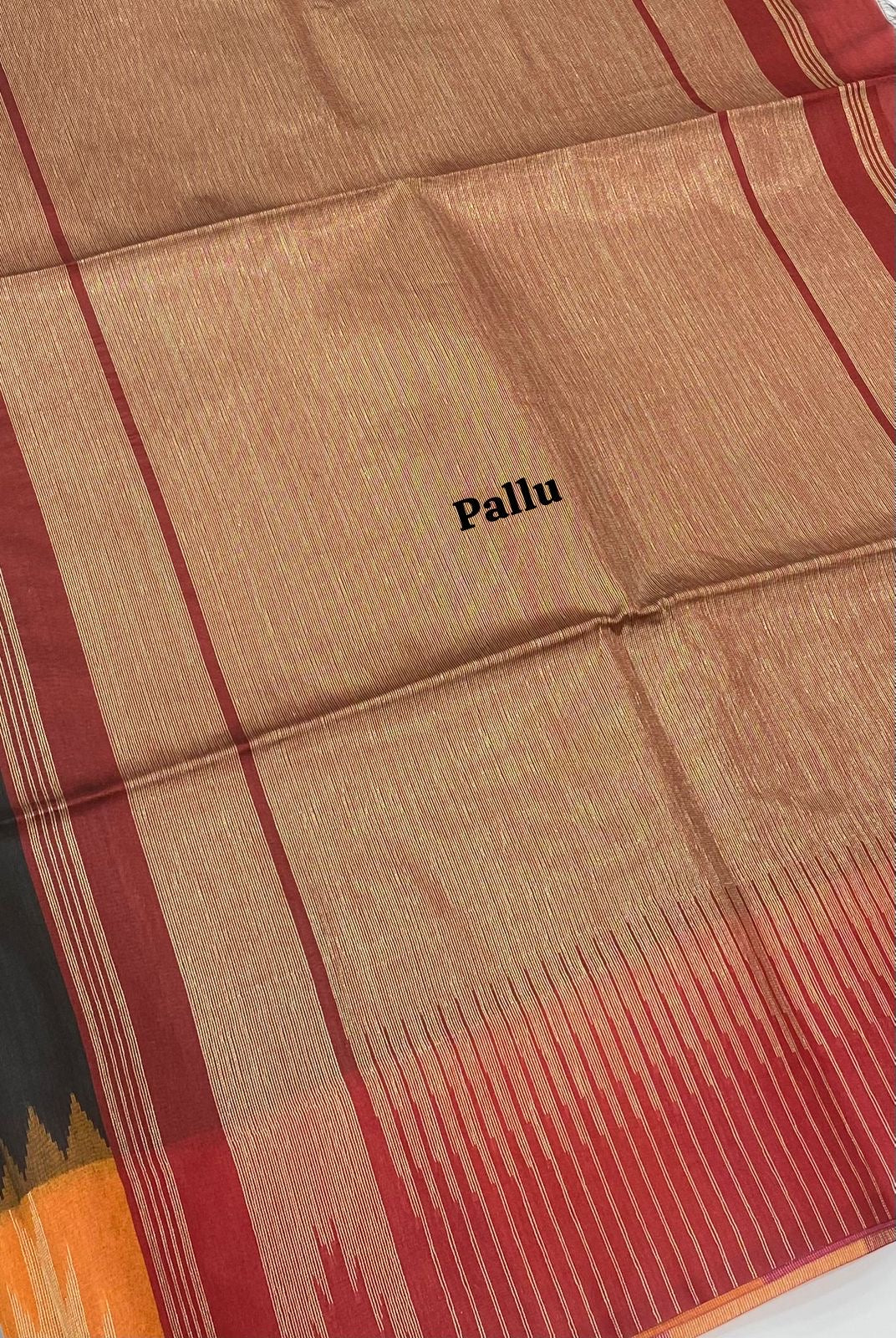 Semi Raw Silk - Black Shade - VVRS002k