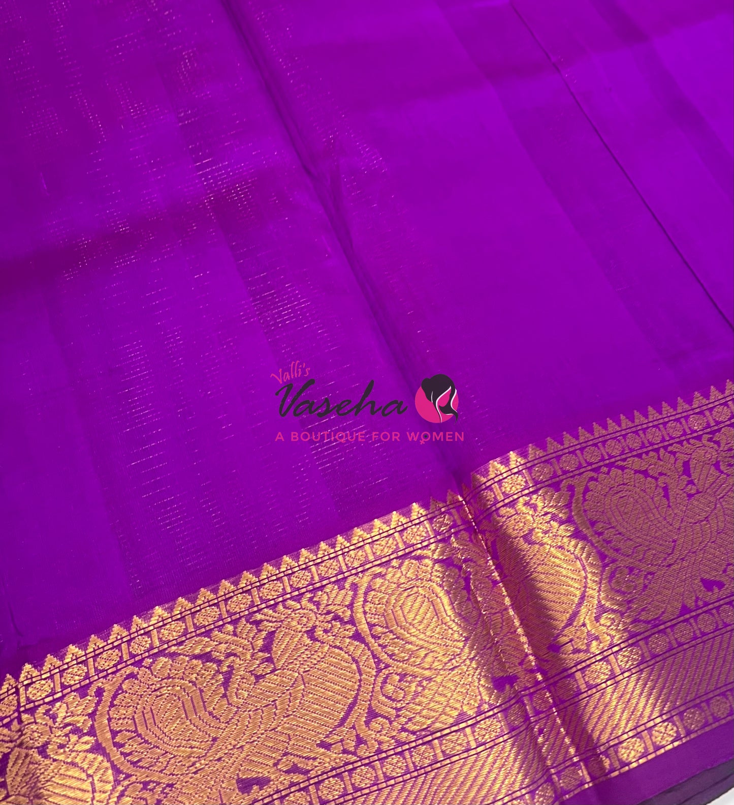 Pure Silk Cotton Saree - Vairavoosi checks - Mayil & Chakkaram - Green With Purple - VVMCV001