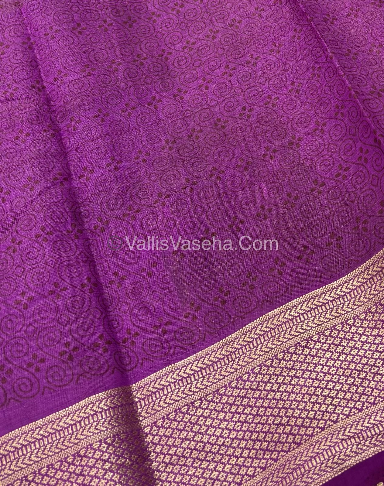 Semi Tussar Silk Saree - Ikkat / Pochampally Design - Purplish Pink Shade - VVSTS033