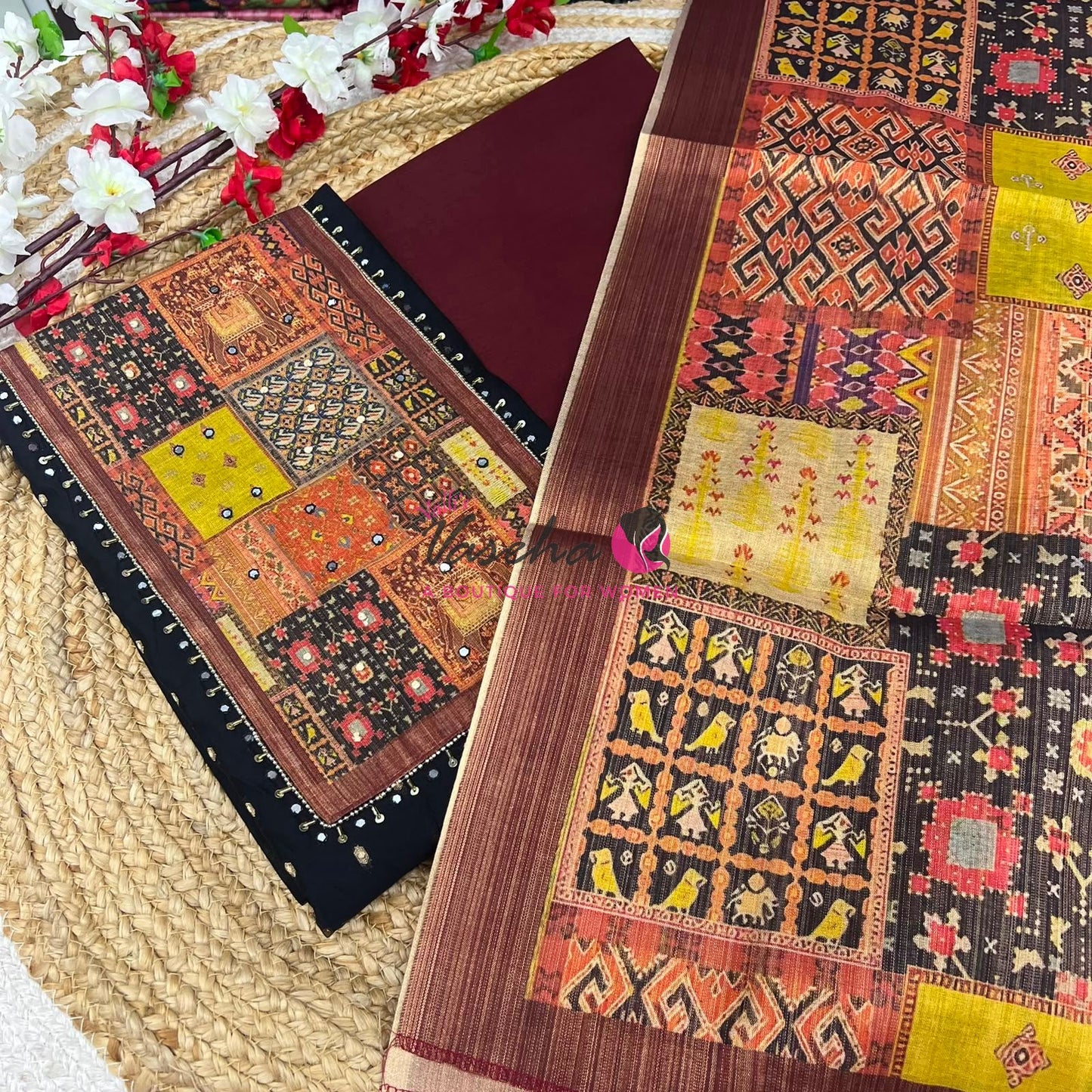 Unstitched Semi Chanderi Salwar Material | VVUSM031