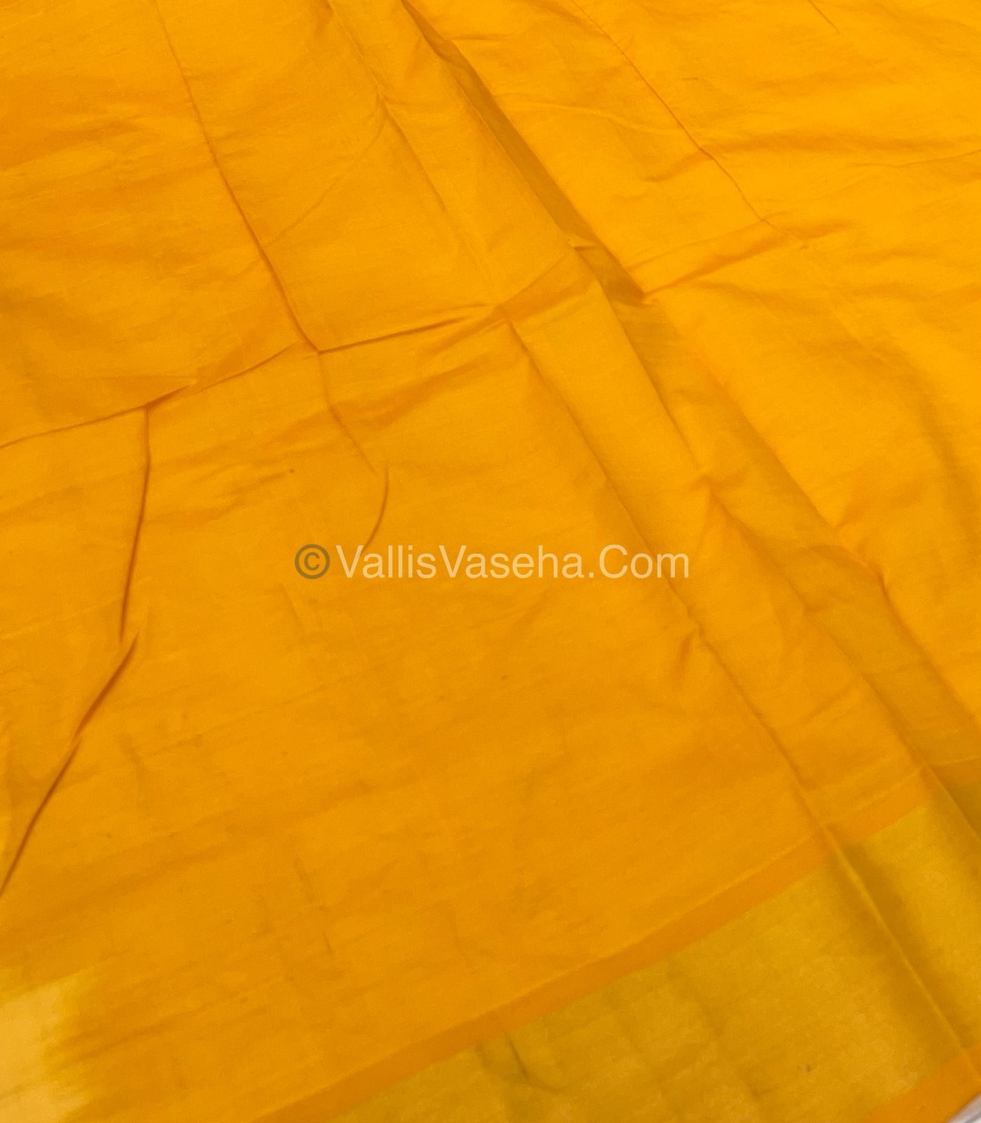 Semi Silk Cotton Saree - Ramar Blue & Yellow Combo - VVSSC001