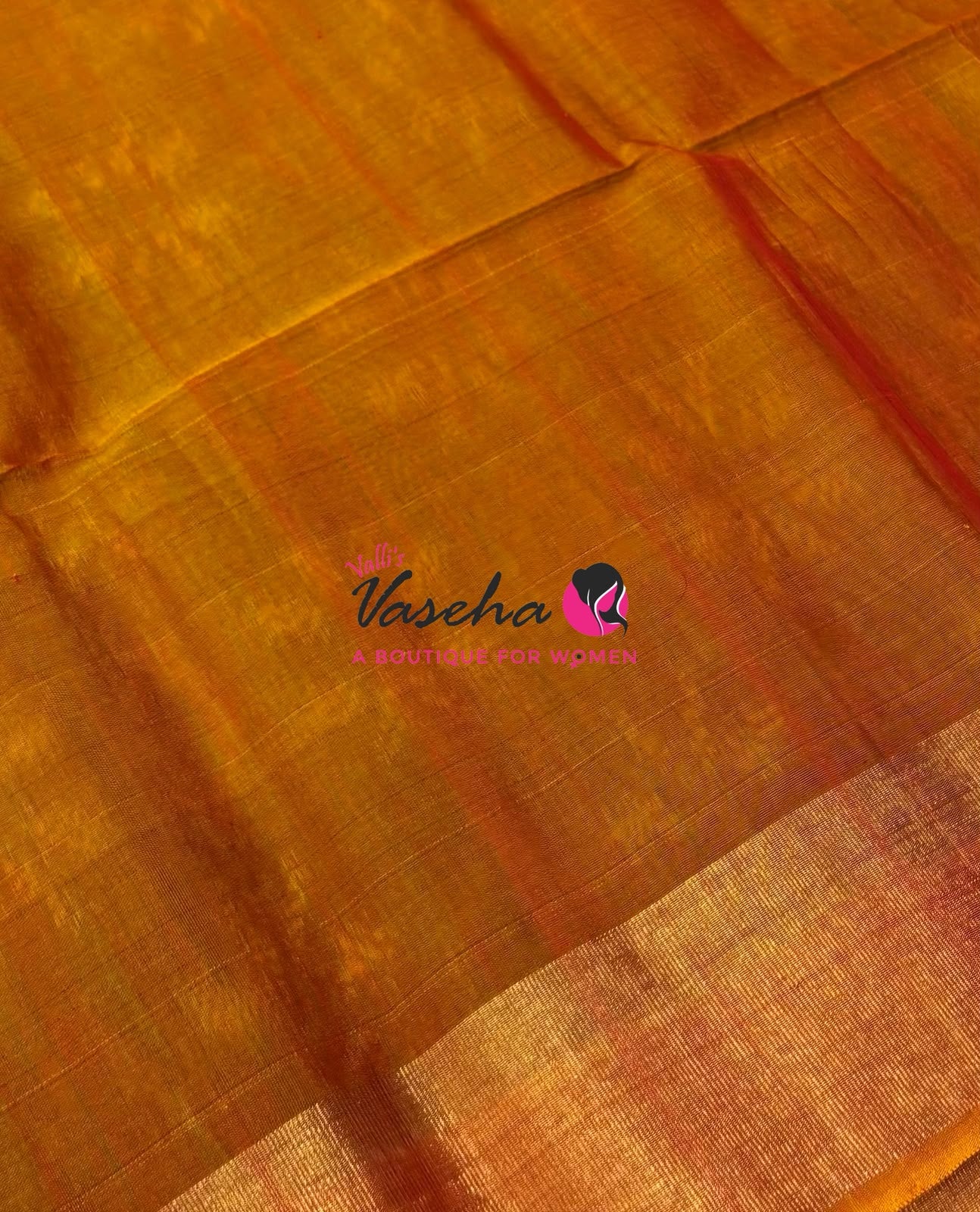 Pochampally Silk Cotton Saree - Green & Orange Shade - VVPPS001