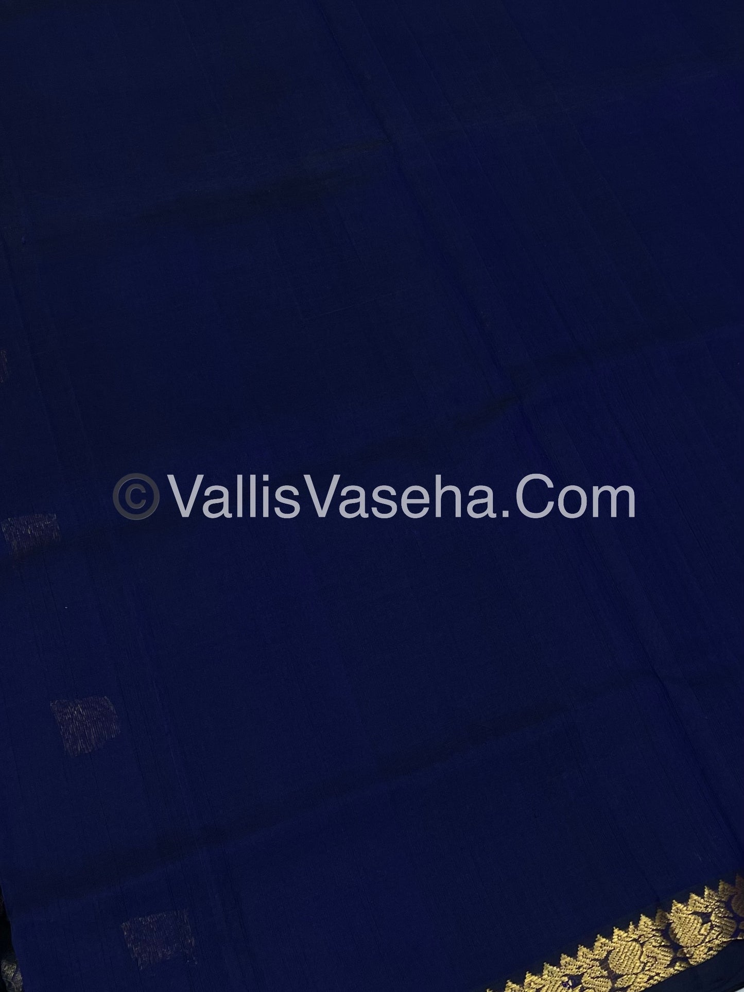 Pure Silk Cotton Saree - Mayil & Elephant Design - Blue shade - VVMES001