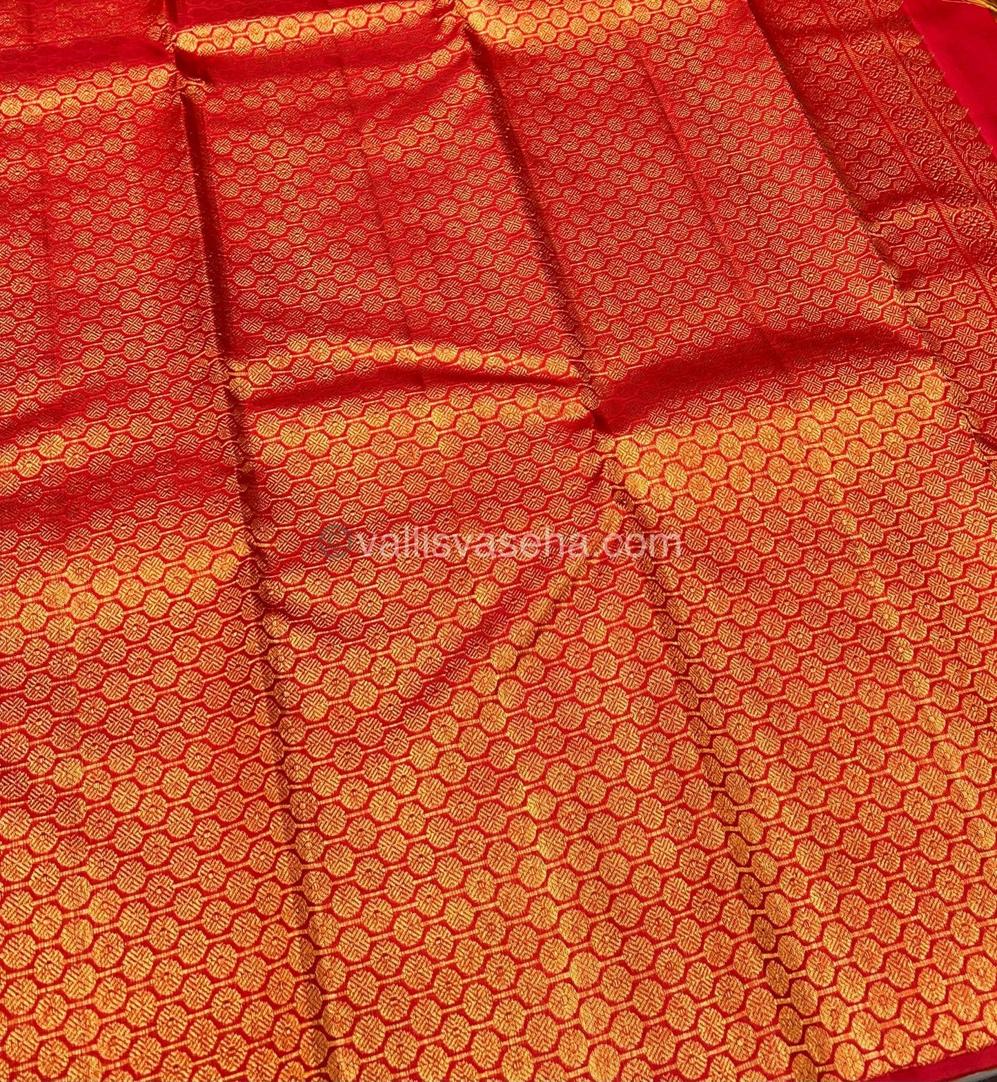 Pure Kanchipuram Silk Saree - Pazhum Pazhamum Checks - VVPS006