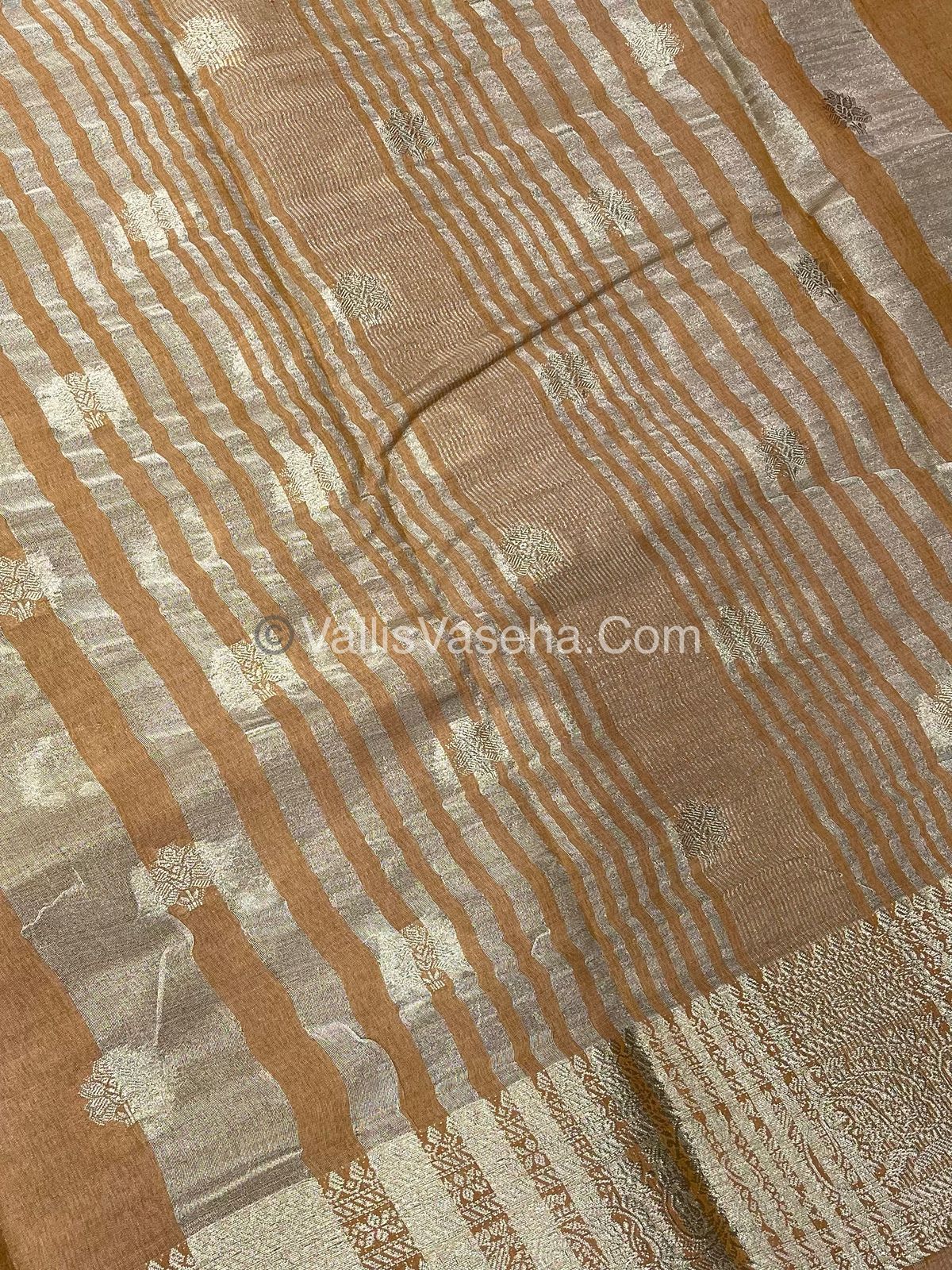 Semi Tussar Silk Saree |Light Biscuit shade |VVSTS044
