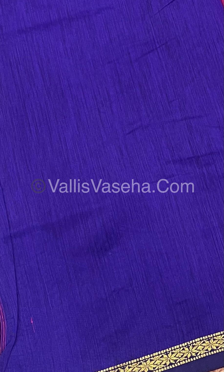 Semi Maheshwari Silk Cotton Saree - VVMSC006