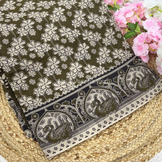 Pure Kalamkari Cotton Saree - VVPKC002