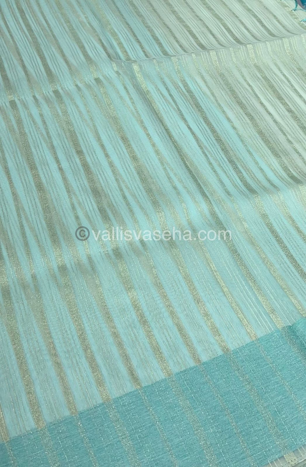 Organza Saree - Blue Shade - VVOS001