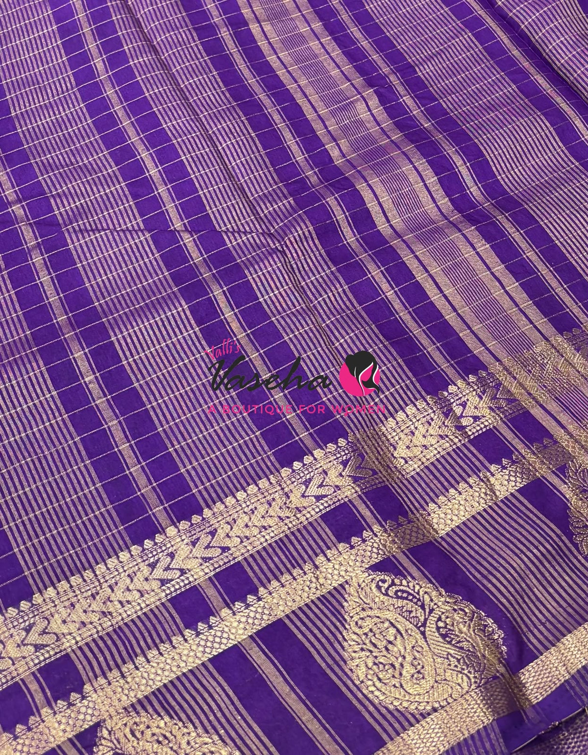 Semi Tussar Silk Saree | Violet Shade |VVSTS061