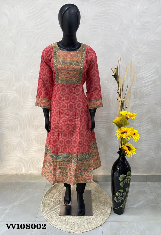 Ready Made - Shimmer Semi Anarkali - Happy Sale - 30% less - VVHS009