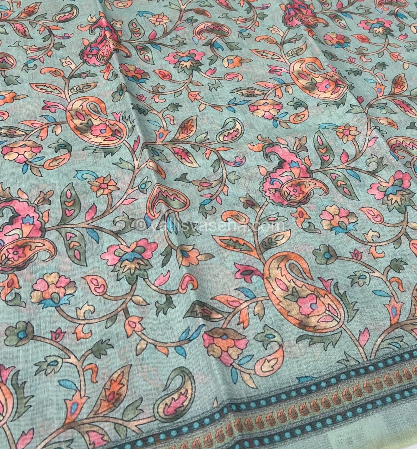 Semi Chanderi Saree - Digital Printed - VVSCD001