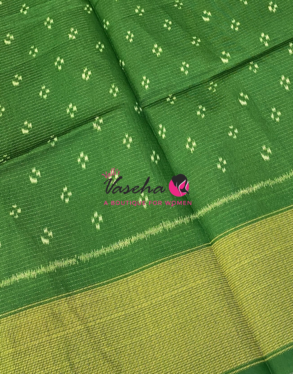 Art Tussar / Art Silk - Maroon & Green Shade - VVATS006