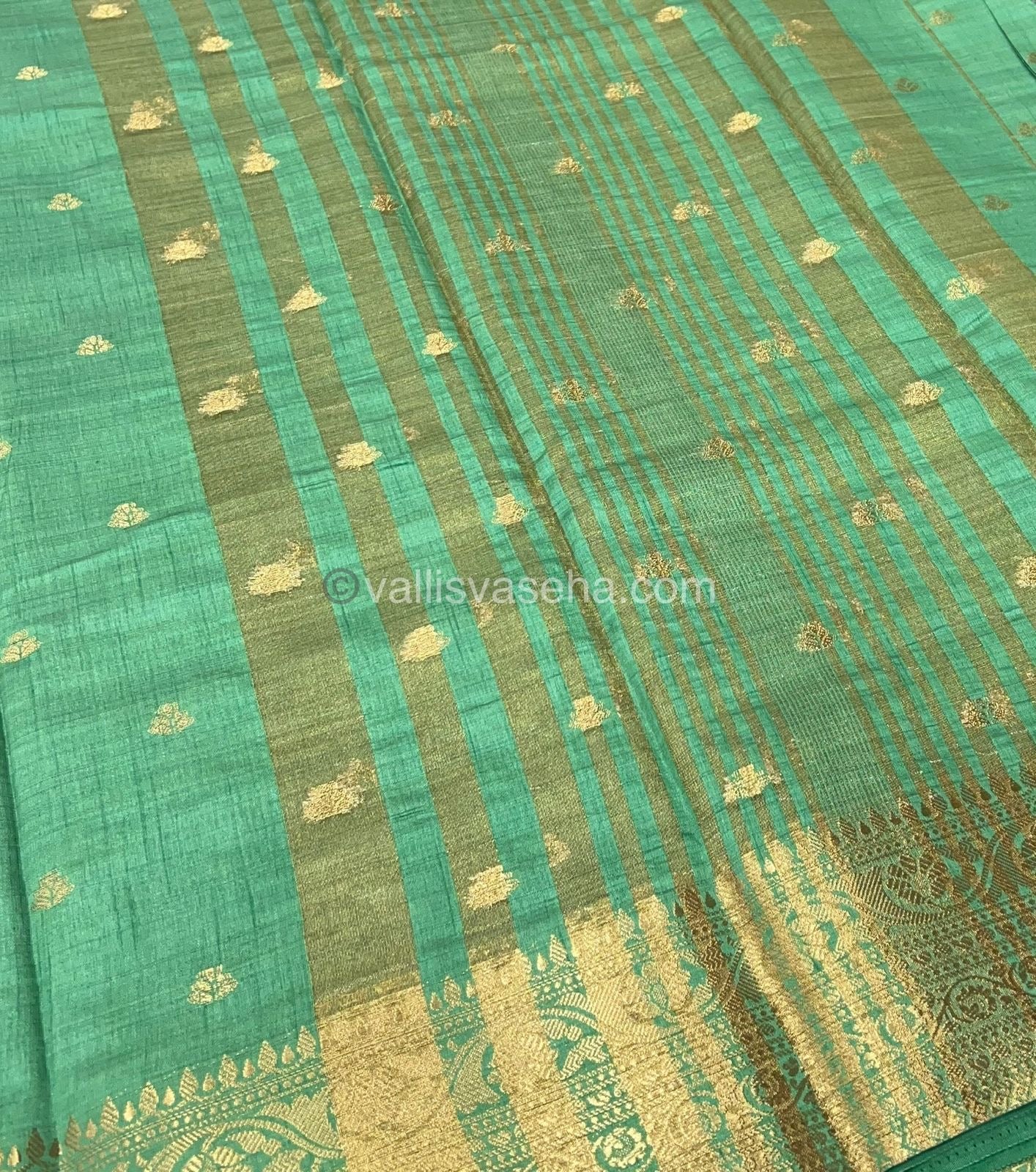 Semi Tussar Silk Saree - Pastel Green Shade - VVSTS008