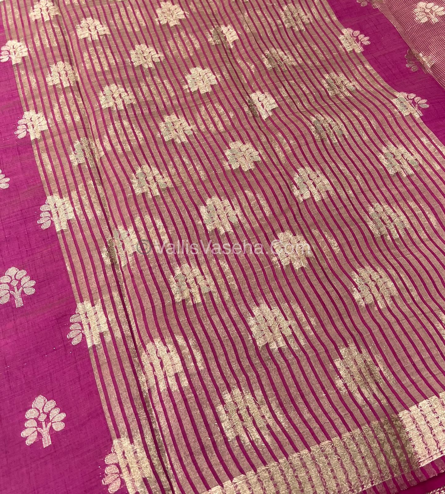 Semi Tussar Silk Saree - Pink Shade - VVSTS009